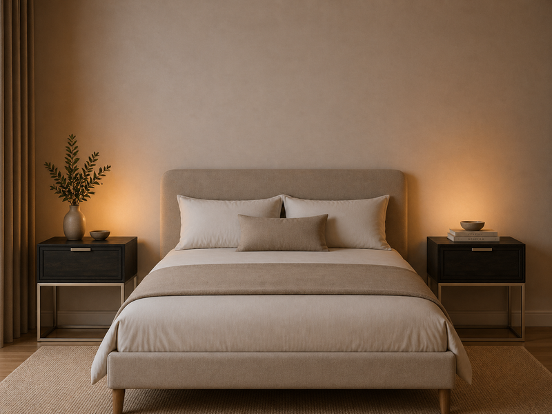 ZACK Bedside Table - Umber / Grey
