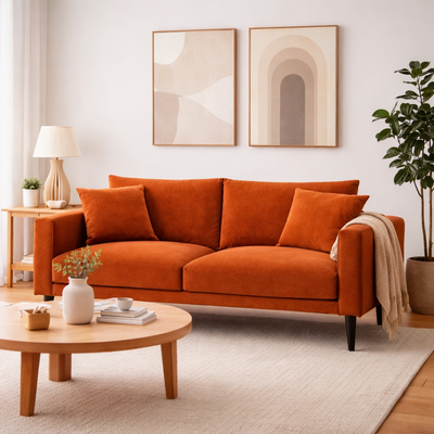 CONNIE 2-Seater Sofa  VELLUTO 33 - rust