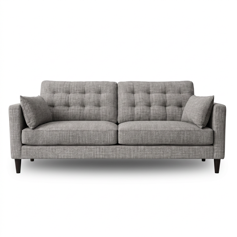 EMMA 3-Seater Sofa LISBON SILVER - light grey