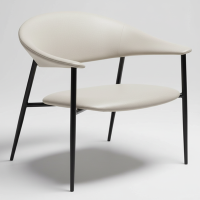 Rover Lounge Chair, Cashmere art. Leather Black Leg