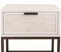 ZACK Bedside Table - Umber / White Wash.