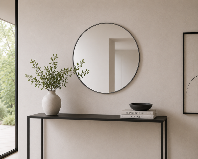 WALLS Round Mirror 110cm - grey