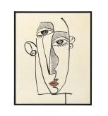 ABSTRATIC Face Picture - black frame