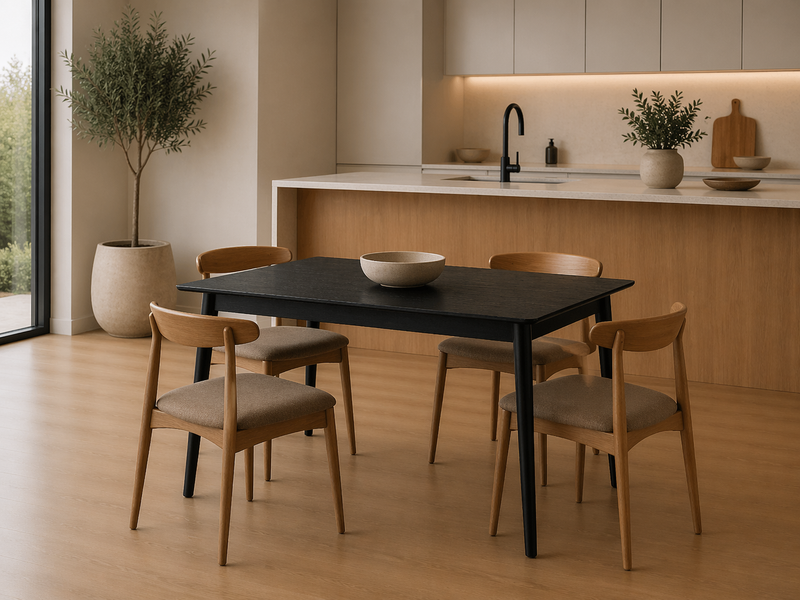 DOOLIN Rectangle Dining Table 120cm - black