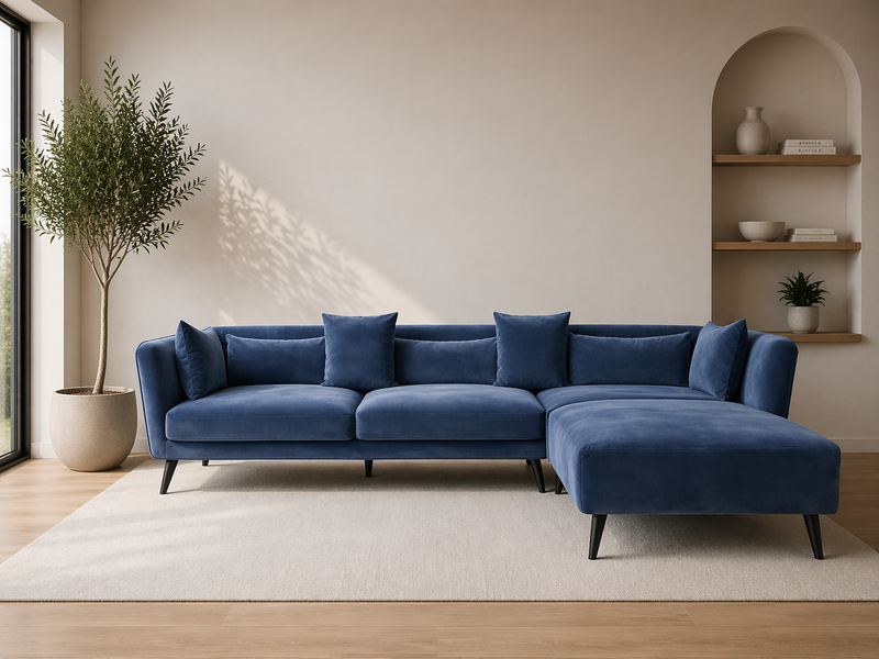 AVENUE Right-Hand Side Corner Sofa ETHAN 13 - blue
