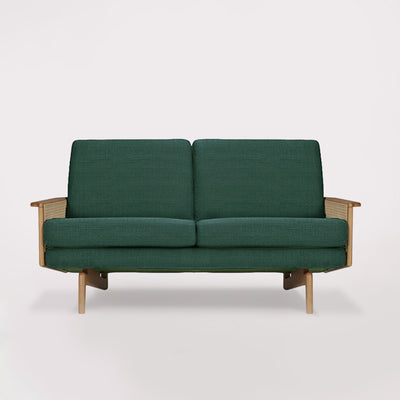 Egsmark Cane Webbing 2 Seater Sofa (Larmony Green)