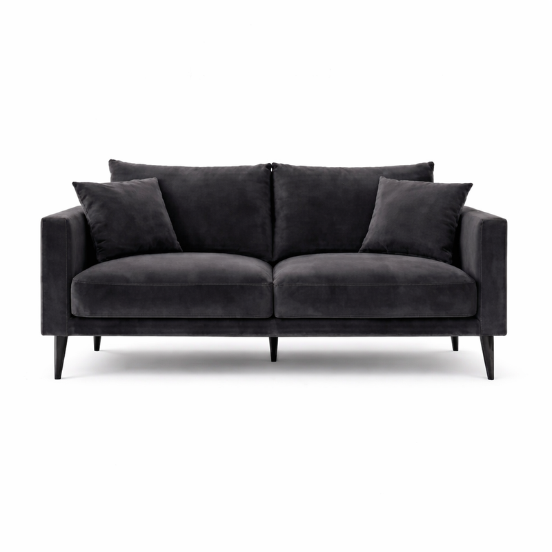 CONNIE 2-Seater Sofa VELUTTO 19 - graphite velvet