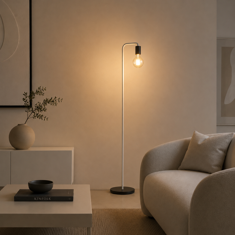 ADRI-P Floor Lamp -  grey/white (E27)