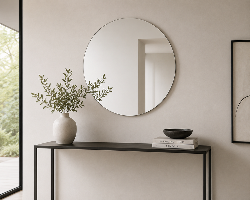 HUDSON Round Mirror 110cm - Clear