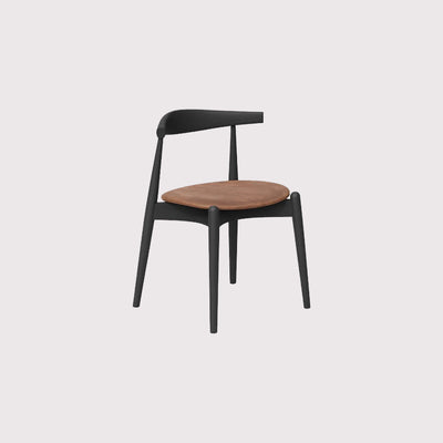 ELBOW Dining chair - Black / Light Brown.