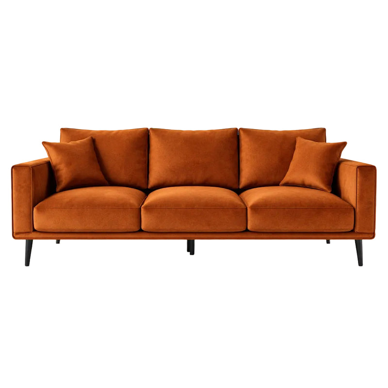 CONNIE 3-Seater Sofa VELUTTO 33 - rust velvet