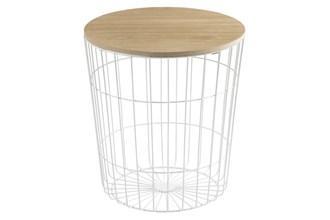 LOTUS End Table 43cm - oak / white