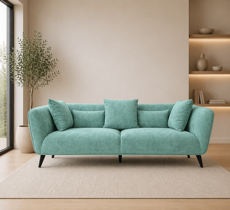 AVENUE 3-Seater Sofa MEG 12 - mint velvet