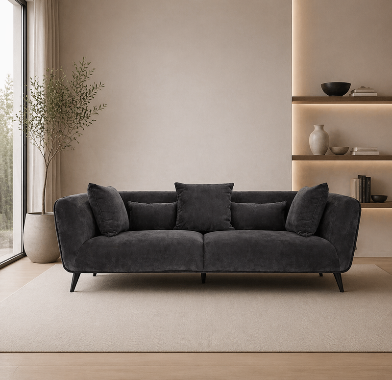 AVENUE 3-Seater Sofa ETHAN 25 - dark grey