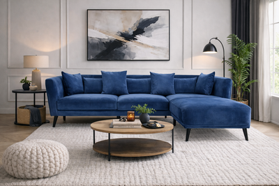 AVENUE Right-Hand Side Corner Sofa ETHAN 13 - blue