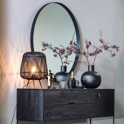 Halo Round Mirror  ⌀760mm (Black)