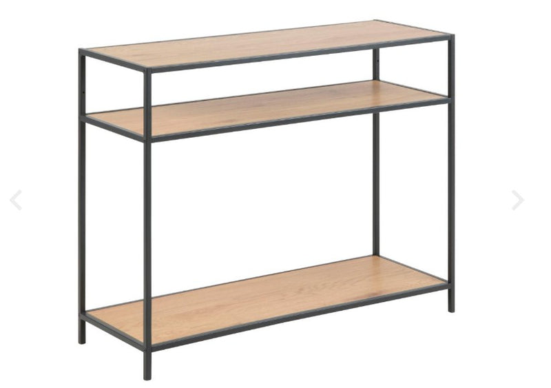 SEAFORD Console Table 100cm - oak/black