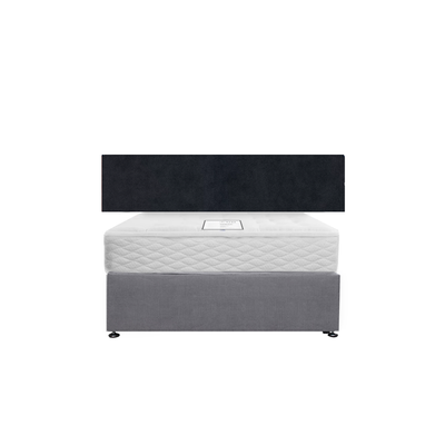Long Low Headboard  - 7 FT Wide 24'' Tall (Navy/Grey)